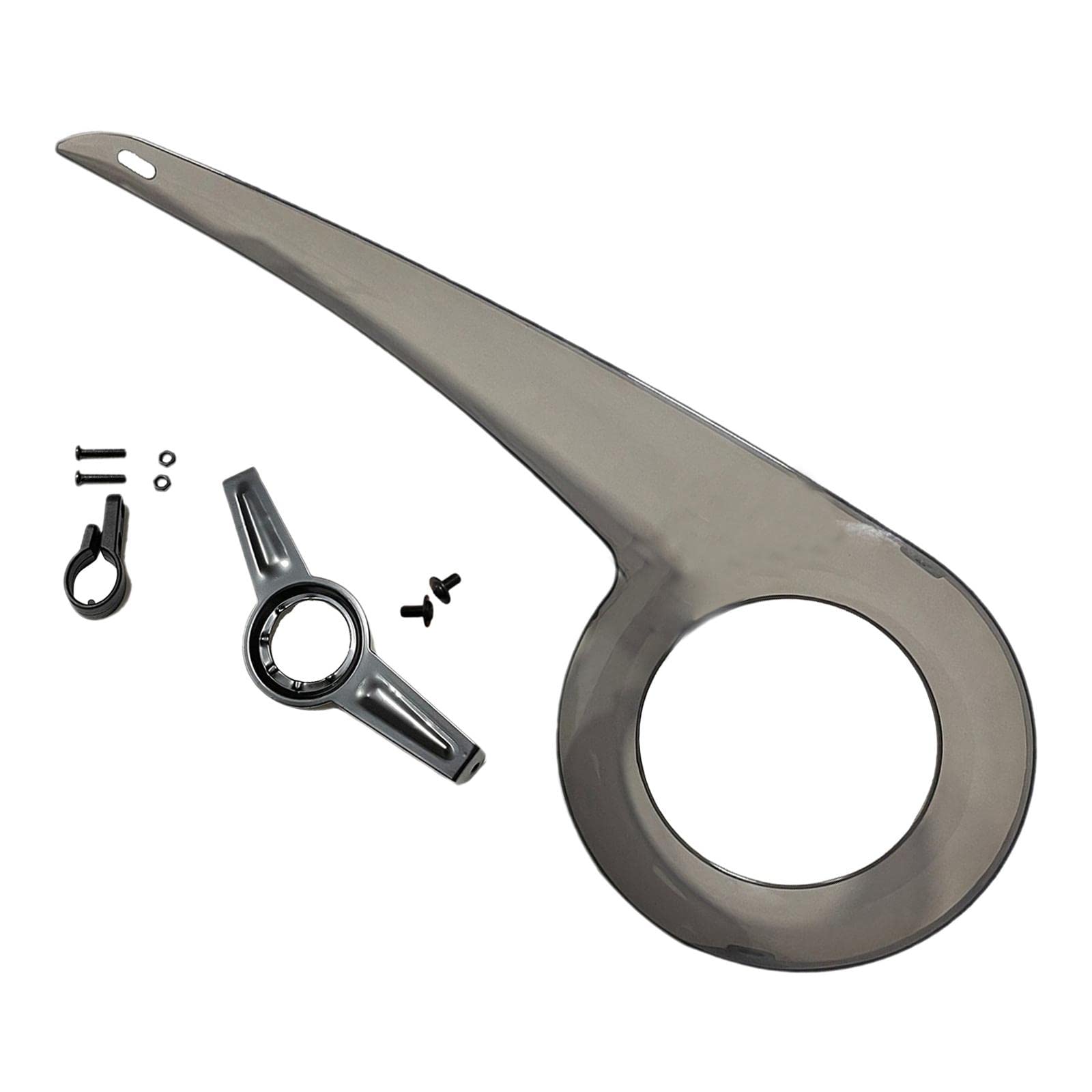 Accessori di protezione della catena della bici facile da installare 32T-38T per bicicletta trasparente nero+fibbia