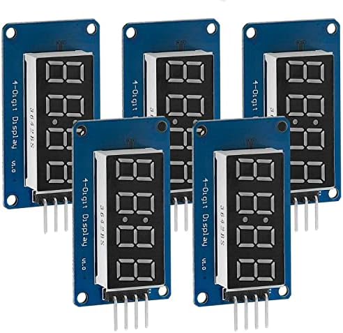 AZDelivery 5 x 4 Digits 7 Segment Digital Tube TM1637 LED Display Module with Clock Display compatible with Arduino and Raspberry Pi including E-Book!