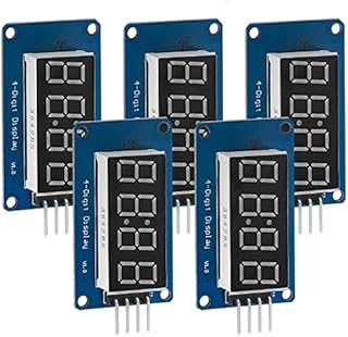 AZDelivery 5 x 4 Digits 7 Segment Digital Tube TM1637 LED Display Module with Clock Display compatible with Arduino and Raspberry Pi including E-Book!
