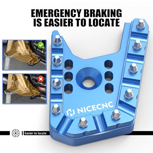 Image of NICECNC Blue Brake Lever Pedal Extender Compatible with Yamaha Tenere 700 /XTZ700 2019 2020 2021 2022 2023 2024, Tenere 700 Rally Edition 2020-2024