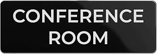 Conference Room Sign, Durable ABS Plastic with Full Adhesive Backing, Sign for Door or Wall, 2x6"
