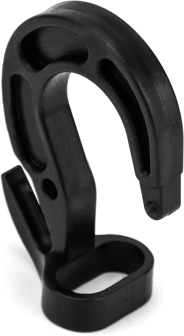 QWORK Plastic Shock Cord Hooks, 30 Pack Non-Slip Elastic Shock Cord Bungee Cords Portable Holder Hook for 1/4" 5/16" Bungee Cord, and Tight Fit for 3/8" Shock Cords