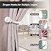Sumnacon Set of 2 Decorative Curtain Holdbacks, Wall Mounted Aluminum Alloy Window Drapery Tiebacks for Bedroom, Livingroom Office Come with Screws, White