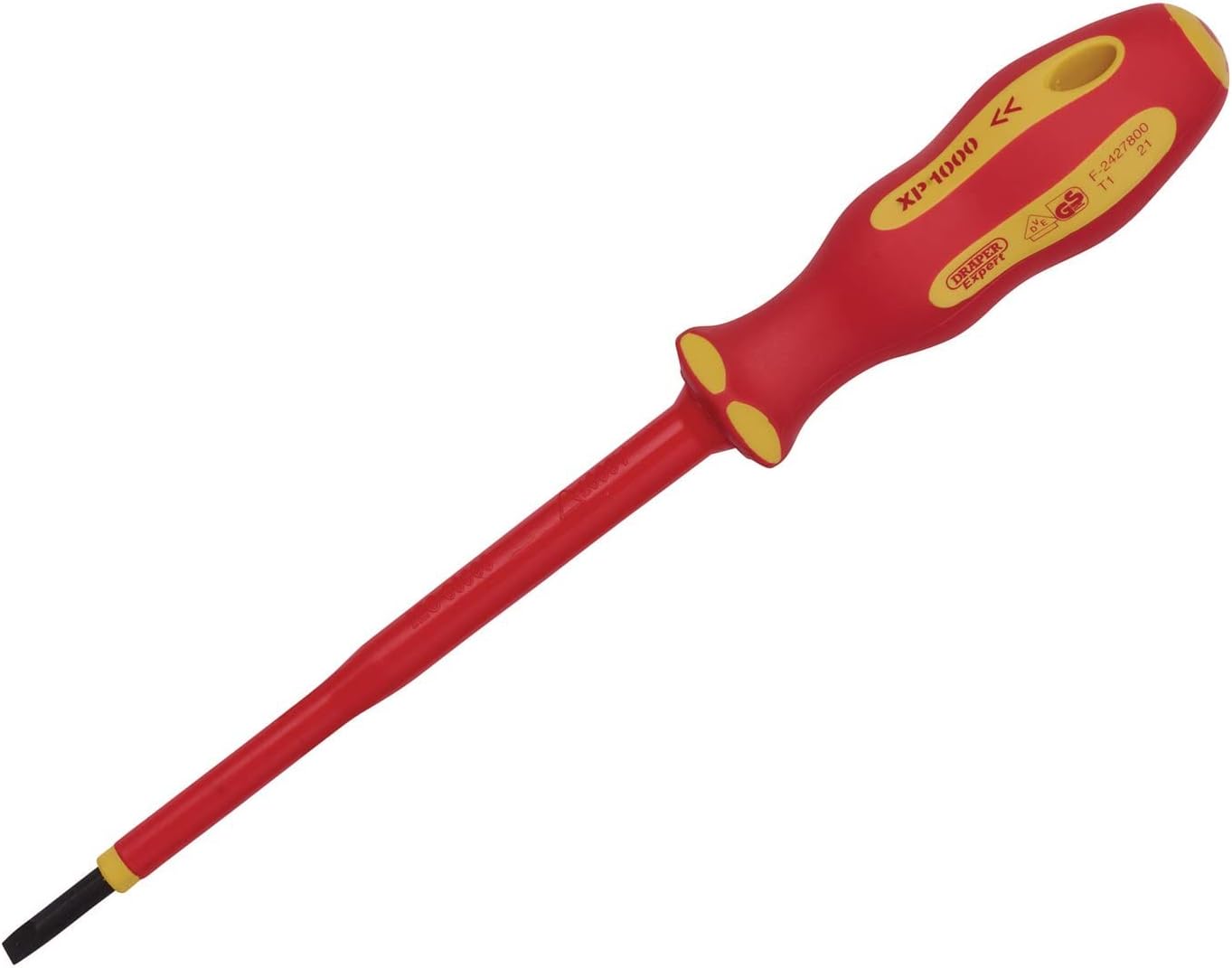Draper XP1000 VDE Plain Slot Interchangeable Screwdriver - 64419 - Precision Electrical Screw Driver Bit Tool