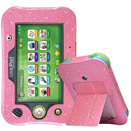 ACdream LeapPad Ultime Coque, étui Cuir pour Tablette LeapPad Enfants Tablette d'apprentissage (Version 2017), Pink Star of Paris