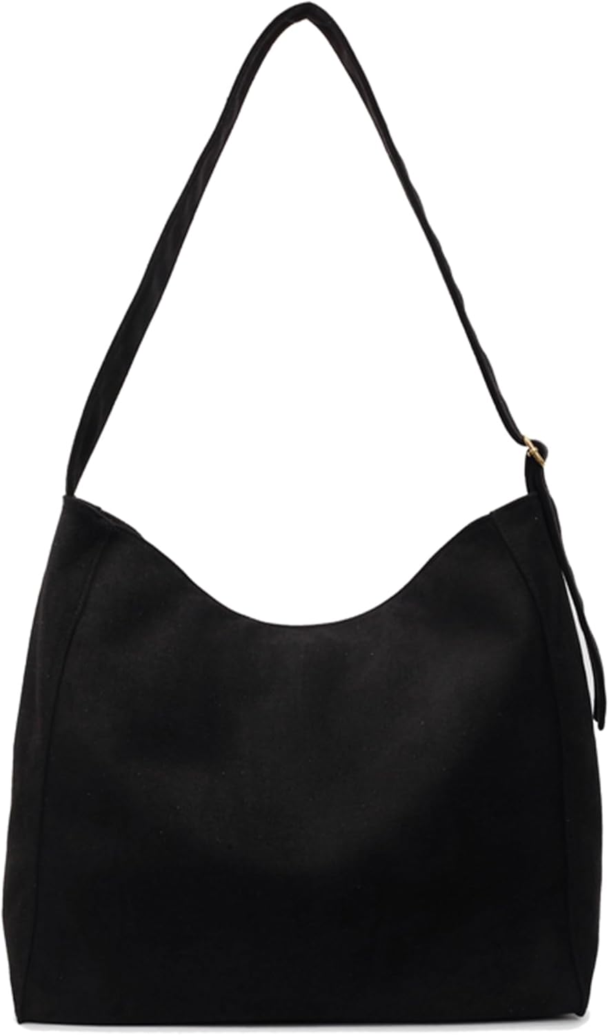 Micmores Tote Bag for Women, Faux Suede Handbags Slouchy Hobo Shoulder Purse Large Crossbody Bag Uni Bags for Work Travel