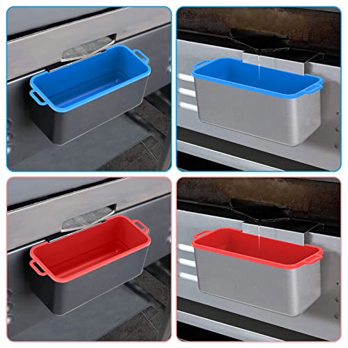 Muromucci 2 Pack Silicone Grease Cup Liners For Blackstone Grill, Reusable Drip Pan Liners, Grill Griddle Rear Grease Cup Grease Catcher Liner Blackstone Griddle Accessories, Black & Blue #TOP3