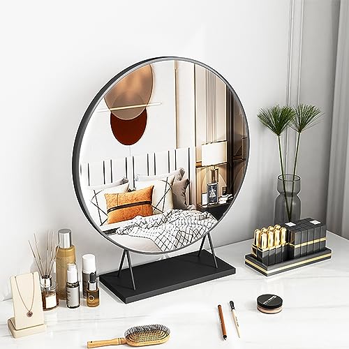 Miroir de table noir de 50 cm pour meuble de salle de bain moderne