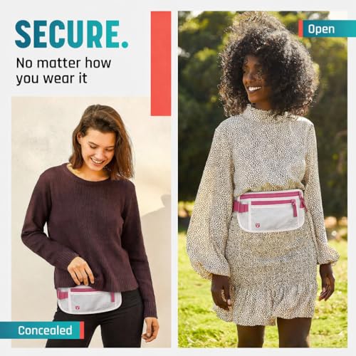 Image of Alpha Keeper Money Belt for Travel Hidden Under Clothes - RFID Blocking Passport Holder & Slim Waist Wallet Pouch for Women & Men, Anti-Theft Travel Accessories