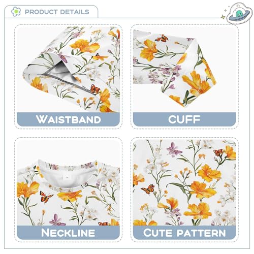 JUNZAN Aesthetic Freesia White Little Girls Hoodie Sweatshirt Fleece Hoodie for Boys Camping 4T3