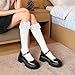 Lusofie Lace Knee High Socks Cute White Knee High Socks For Women Girl with Lace Ruffle Trim and Bow-knot Soft Princess Loli Sock for Loli Clothing Accessories