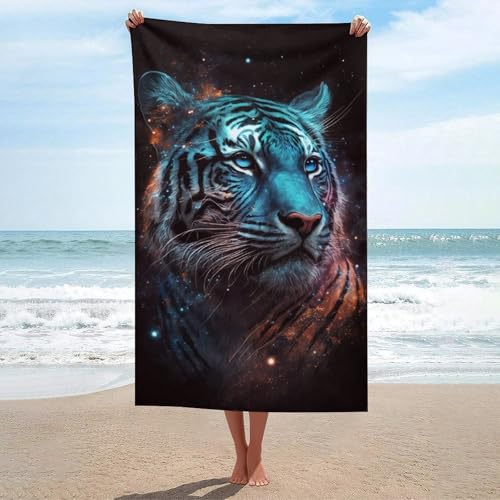 Serviette de plage extra large et légère en microfibre imprimée