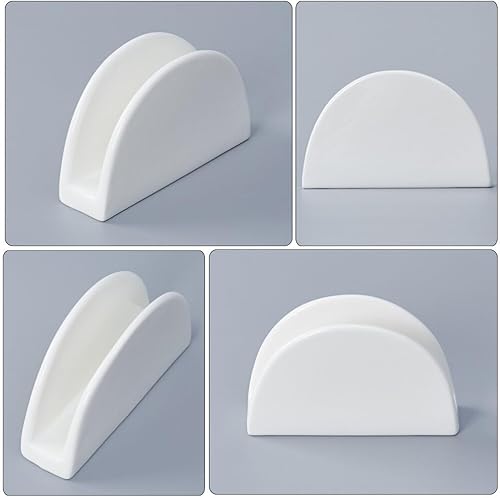 Miniatura 6 de Hemoton Servilletero de cerámica independiente para servilletas, dispensador de toallas de papel de seda, soporte de correo para fregadero de