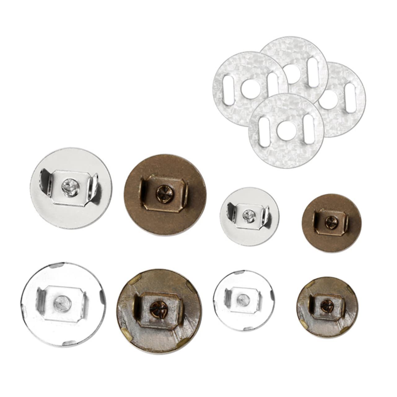 Tofficu 200piezas Cierre Magnético Para Bolsos y Monederos Broches De Presión Metal Para Manualidades