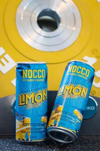 NOCCO BCAA DRINK - Limon 330 ml - BCAA - 105 mg Koffein - Energy Drink - Buxtrade - Versch. Mengen (16 Dosen)