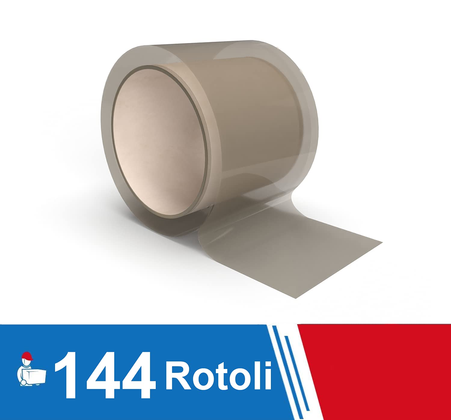 IMBALLAGGI 2000-144 Pezzi, Nastro Adesivo Pacchi da Imballaggio - 75x66 - Nastro da Imballo Trasparente per Trasloco e Trasporto