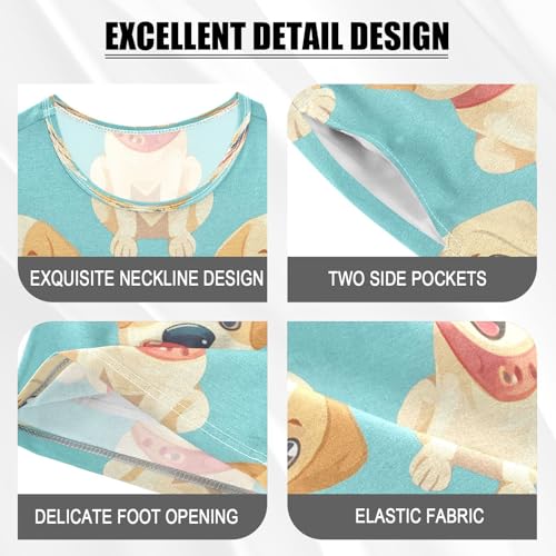 senya Short Sleeve Pajamas Sets Summer Cotton Sleepwear Cute Dog4