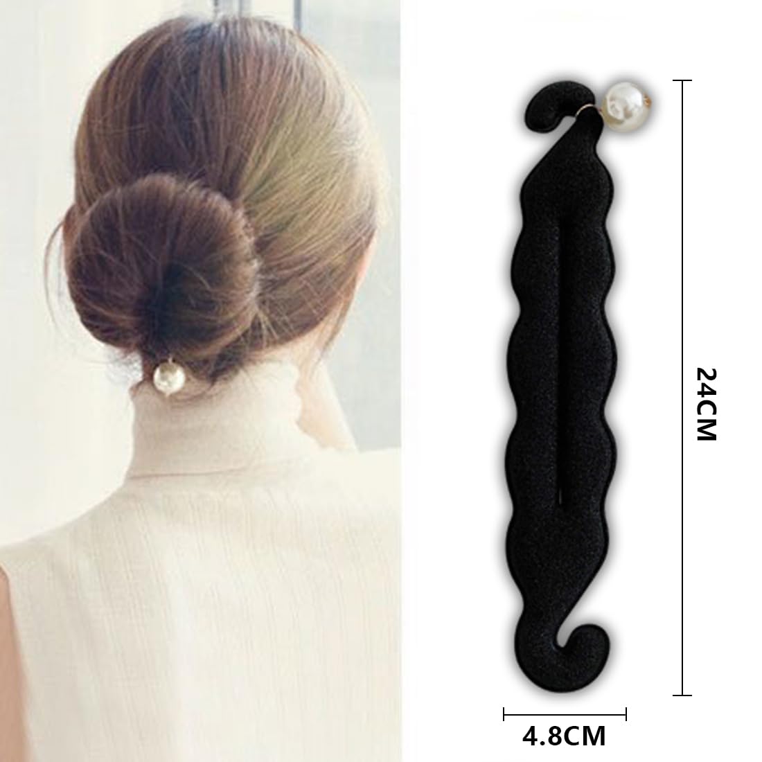 2Pcs Strumento per la Creazione Rapida di Chignon, Capelli Strumento per Intrecciare, Twist Curler Donut Strumenti, Magico Articolo per Raccogliere i Capelli in Modo Semplice e Veloce