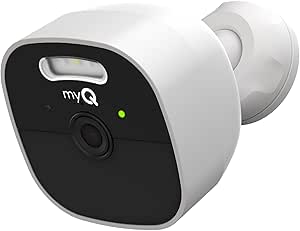 CHAMBERLAIN myQ Outdoor Battery Camera | 2K Camera, Color Night Vision, Spotlight, Motion Alerts, Live View with Two-Way Talk, Wireless, Weather-Resistant, Outdoor, White asin的图片