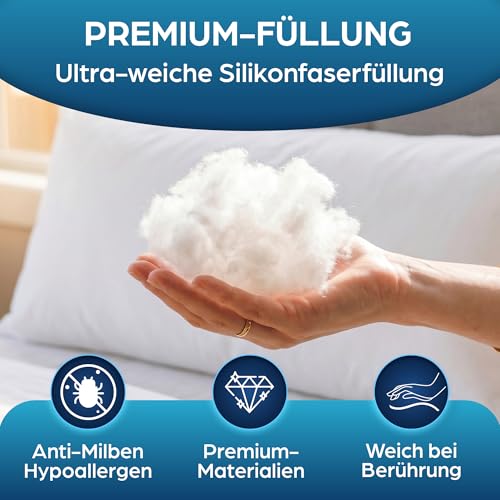 Flowen Seitenschläferkissen 40 x 145 cm Langes Kissen für Seitenschläfer Body Pillow 40x145 mit...