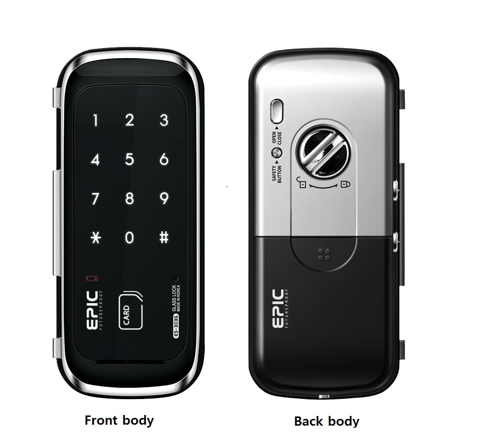 前面と背面 view of the EPIC ES-303G Smart Door Lock