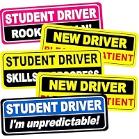 High Visibility Car Magnet HEIBIN 3pcs Student Driver Sticker Sign ...