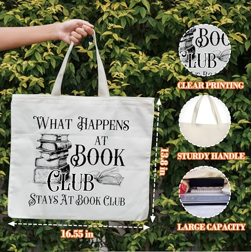 Bolso Tote Canvas para Mujer, Diseño Book Club miniatura 4