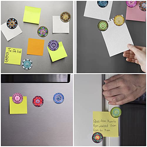 Queta Set di 24 magneti per frigorifero, in vetro