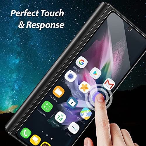 Image of Tempered Glass Compatible For Samsung Z Fold 2 Cellphone| Edge To Edge Coverage Screen Protector Guard|Full Screen Protector (Pack Of 1)