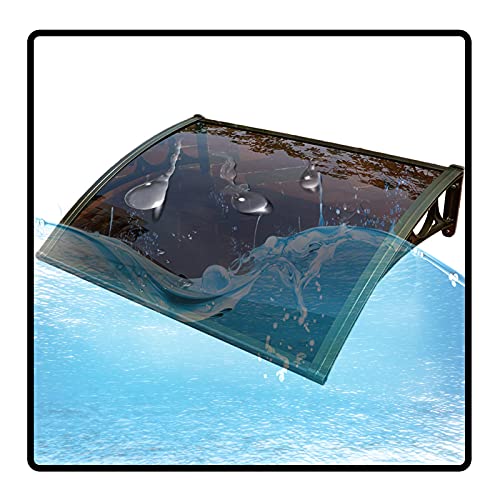 QIANDA Vordach Haustür Überdachung, UV-Schutz Türüberdachung Hohles Blatt Vordächer Regenbeständig Pro Draussen Hinterhof Wohn, Mehrere Größen (Color : Brown, Size : 100x240cm) Cover