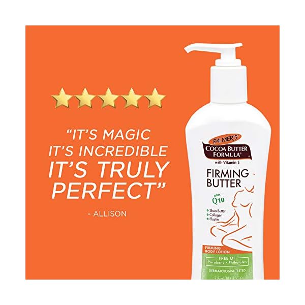 Palmers-Cocoa-Butter-Formula-with-Vitamin-E-Q10-Firming-Butter-Body-Lotion-106-Ounces Palmer's Cocoa Butter Formula with Vitamin E + Q10 Firming Butter Body Lotion, Postpartum Essentials Skin Care, Shea Butter, Collagen and Elastin, 10.6 Fl Oz