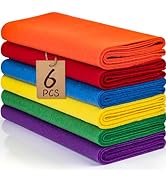 XSEINO 6 Rolls 11.8"x35" 1.4mm Thick Soft Felt Fabric Sheet 6 Assorted Classic Series Colors Felt...
