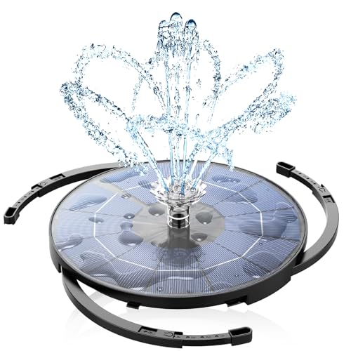 AISITIN Solar Fountain Pump for Bird Bath Upgraded 2025, 3.5W Solar Water Pump DIY Kit with 9.8ft Cord & Multiple Nozzles, Solar Bird Bath Fountain with Wire for Garden, Ponds and Outdoor