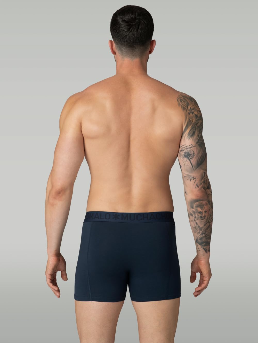 Muchachomalo Uomo Boxer 7-Pack, Tinta Unita, Cotone, Fascia Elastica