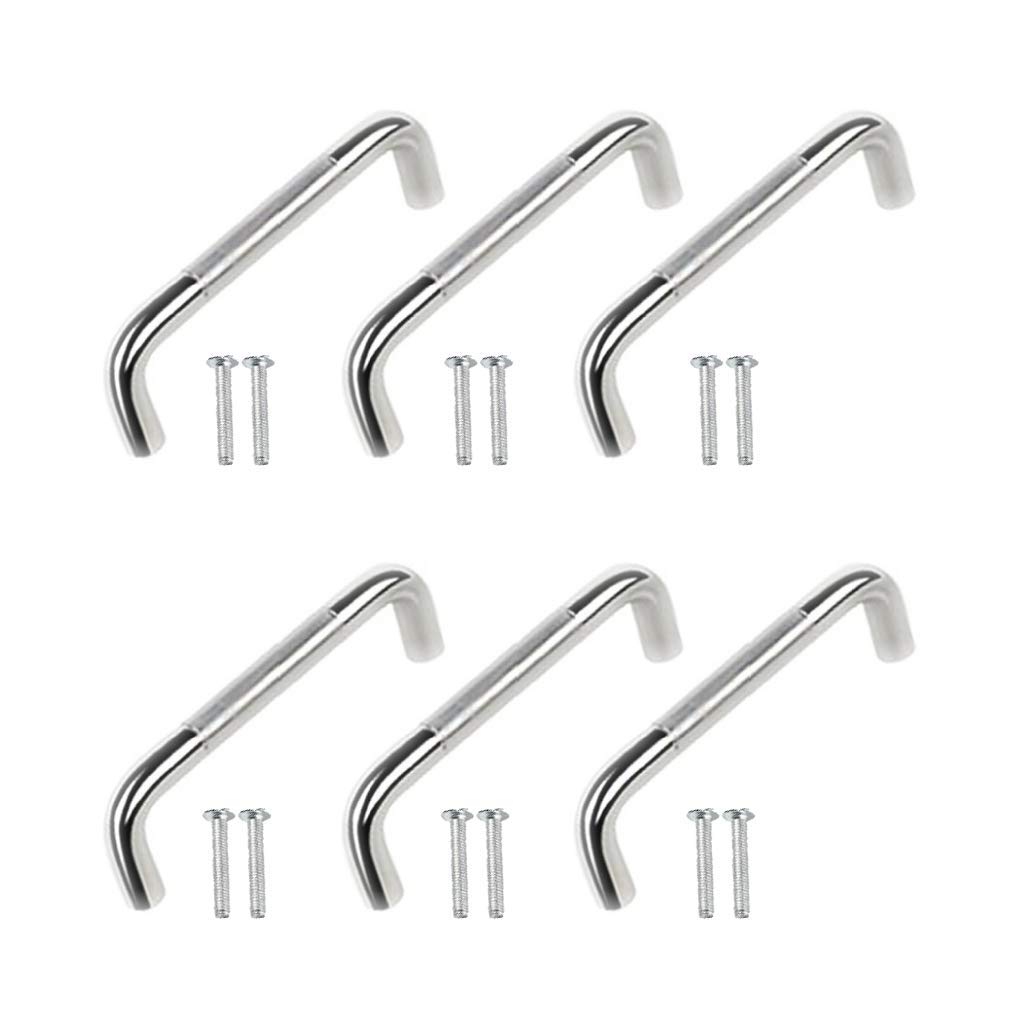 Sun Shield Steel Drawer | Wardrobe | Door Handle Oval D with Screw 4 Inch, Chrome Finish - 12 Pcs, Stainless Steel, Pull Handle — Amazon image 13