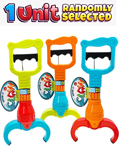 Image of JA-RU Grab It 12 Inch Claw Grabber Toy (1 Grabber Toy). Plastic Robot Claw Grabbing Toys for Kids. Hand Eye Coordination Learning Toy. Toy Pickup Interactive Playtime Tool. Party Favor. 5617-1