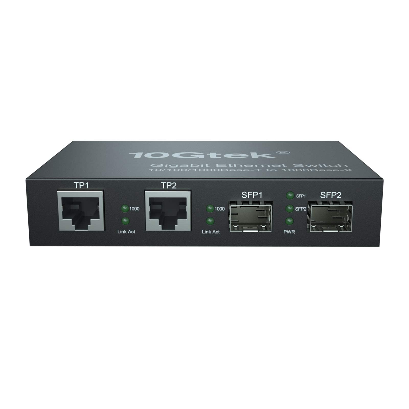 Gigabit Ethernet Media Converter, 1.25Gb/s Supports Mini 2X 10/100/1000Base-T RJ45 Networks Ethernet to 2X 1000Base-X SFP Fiber Converter Without Transceiver, with a European Power Adapter…