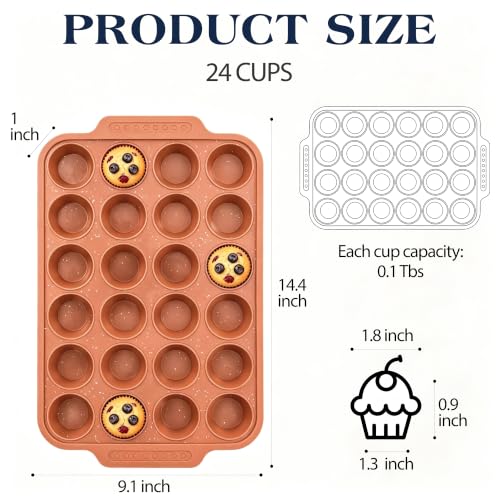Image of Silicone Muffin Pans for Baking with Metal Reinforced Frame
