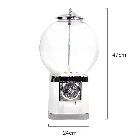 Ball Bulk Vending Machine,Coin Operated Candy,Toy Dispenser, Mini Gashapon Capsule Machine,Bring 100 Twist Balls For Gum, Balls, Prizes, Light Round Toys, Home Business Use(M)