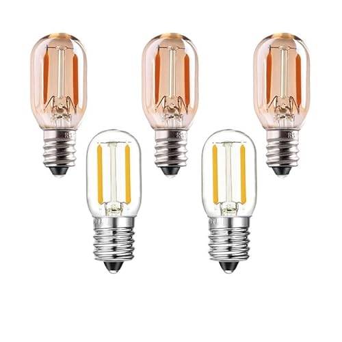 HOGJIM AGIPS Household lights 25pcs/lot T22 Mini Small Light LED Bulb DCAC12-24V AC220V E14/E12 Warm Light Decorative Light Source low voltage bulbs (Color : Transparent 2700K, Size : E12-12-24V)