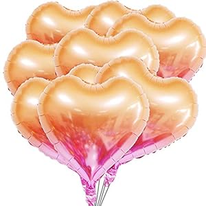 Etmury 50 Stück Herz Ballons 18 Zoll Heliumballon Herz Folienballon Herzluftballons Helium Luftballons Folienluftballon Geeignet für Hochzeit, Brautdusche, Valentinstag, Geburtstag, Party Deko