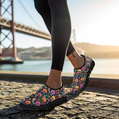 Image of Womens Slip On Walking Shoes Non Slip Loafer Breathable Holiday Travel Shoe Lightweight Casual Low Top Sneakers SizeUS 5.5-11.5