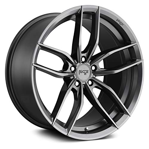 NICHE M204 VOSSO Matte Anthracite Wheel with Aluminum (18 x 8. inches /5 x 112 mm, 42 mm Offset)