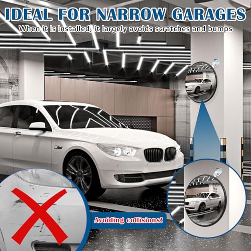 Miroir de circulation convexe 30 cm réglable pour garage et trafic