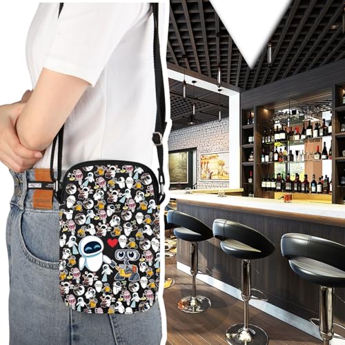 Image of W And E Love Crossbody Bag Cartoon Couples Animated Film Cinephile Gift