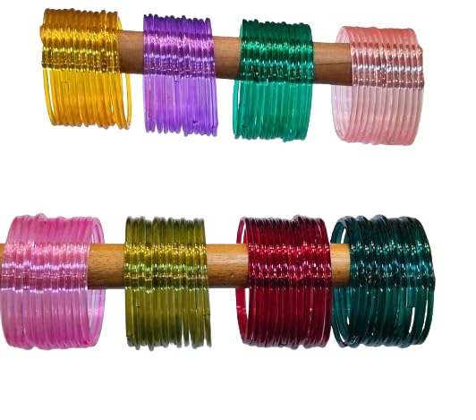Trendy Glossy jelly Glass Bangles with Alloy Ghungroo Charms For Women| Fancy Designer Glass Bangles | Traditional Chudi | Kanch Ki Churi | Stylish Ghungroo Bangles For Women - Set Of 12 only one color recived-image-21