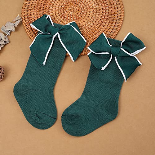 Baby Girls Christmas Socks Toddler Big Bow Knee High Long Soft Kids Christmas Sock Spanish Style Floor Socks2