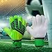 FytStycale Goalkeeper Gloves Goalie Gloves Thickened Antislip Wear Resistant Latex Football Gloves, Green, 9cm