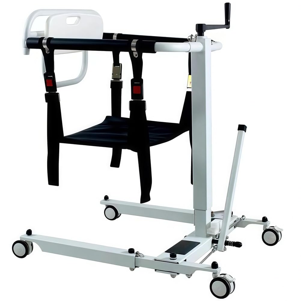 Electric Patient Lift Chair, Portable Motorized Transfer Chair, Folding Wheelchair Lift, for Home, Bathroom, Car Use, for Elderly & Disabled