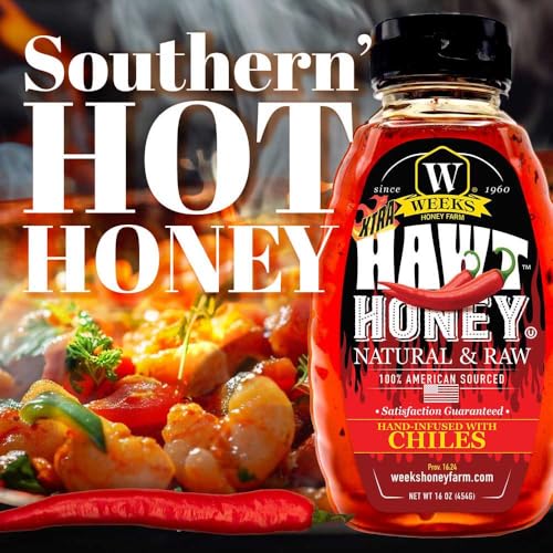Weeks Extra Hawt Hot Honey 16 oz Botella de Squeeze miniatura 5